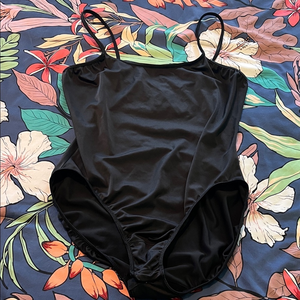 Black spaghetti strap bodysuit